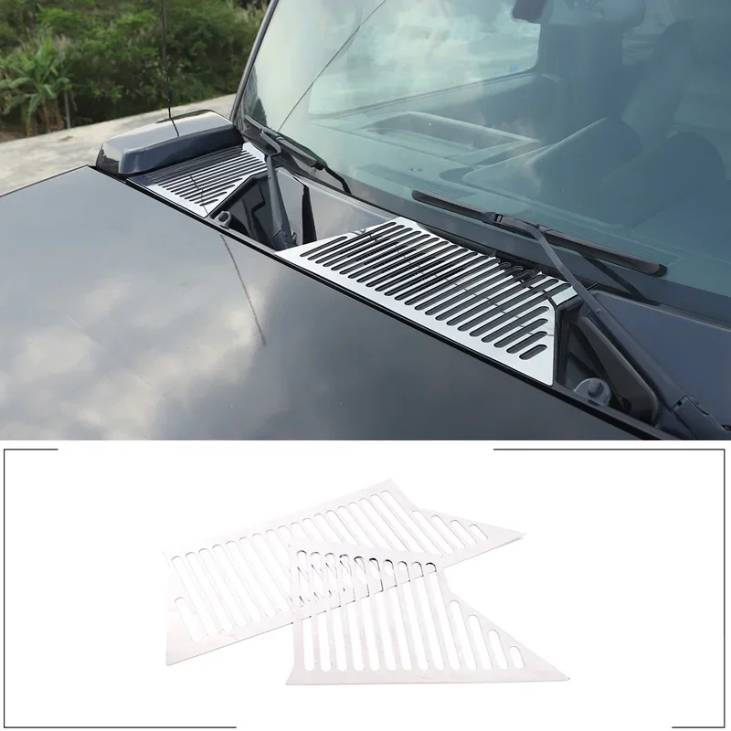 

For 2003-2009 Hummer H2 Stainless Steel Silver Car Hood Engine Cover Trim Sequin Sticker Car Exterior Decorative Accessories