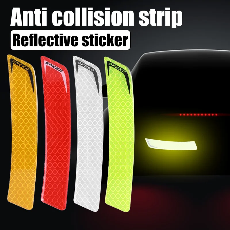 Car Styling Door Sticker corpo decorativo avvertimento nastro riflettente ruota notte adesivo riflettente per auto guida accessori di sicurezza