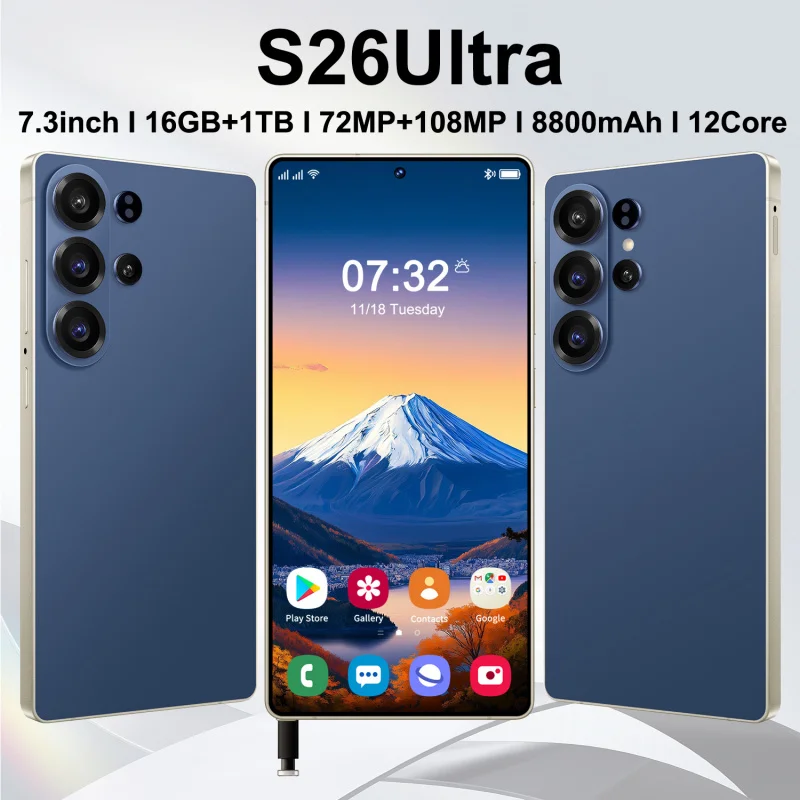 

Подходящий аккумулятор s26 ultra-5g 8000 мАч, защитный чехол для планшетаdual-sim, двухстандартное издание Android