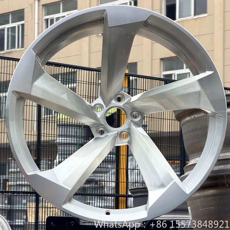 Custom 5*112 5*120 Concave Forged Aluminum Wheels Brushed Silver18 19 20 21 22 23Inch Alloy Wheel Rims for RS6 RS7 R8 Q8