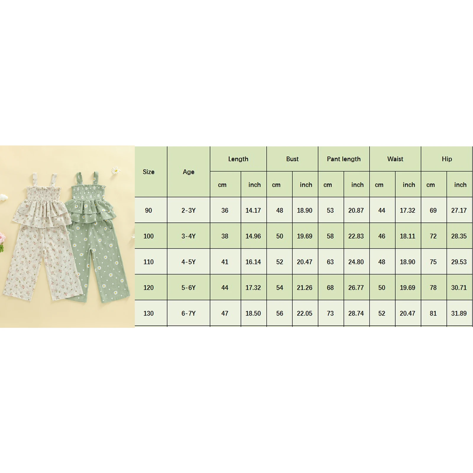 FOCUSNORM 2-7Y الصغار الفتيات ملابس الربيع مجموعات عباد الشمس طباعة أكمام Smocked تانك القمم + جيب فستان أطفال مع سروال داخلي #4