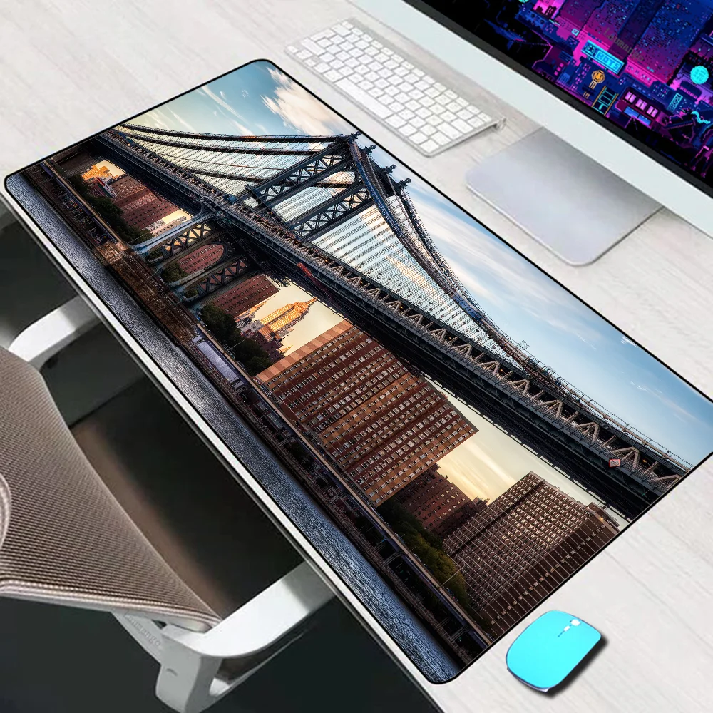مدينة نيويورك لوحة ماوس كبيرة ملحقات الألعاب ماوس حصيرة لوحة المفاتيح حصيرة ألعاب الكمبيوتر وسادة مكتب XXL لوحة ماوس الكمبيوتر المحمول Mausepad
