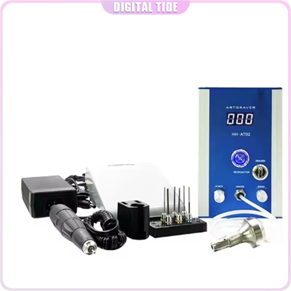 

Художественный гравер, пневматические гравировальные инструменты, воздушный компрессор для ювелирных изделий HH-AT01 AT02, гравер для ювелирных изделий, золото, серебро, гравировка