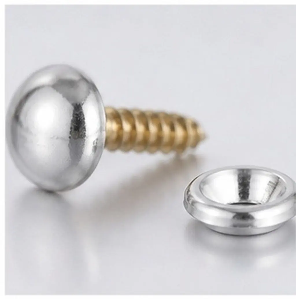 8Pcs Decorative Cap Screws Self Tapping Curved Design for Wall Fixtures Light Hardware Aesthetic Screw Covers