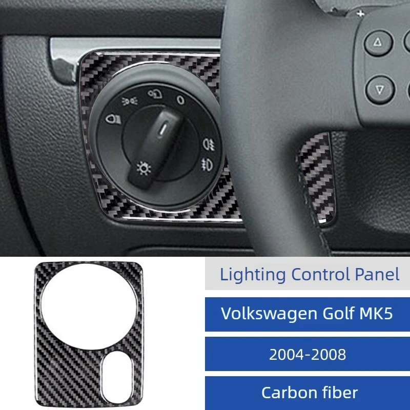 Carbon Fiber Light Switch Panel Cover for VW Golf MK5 2004-2008 view 4