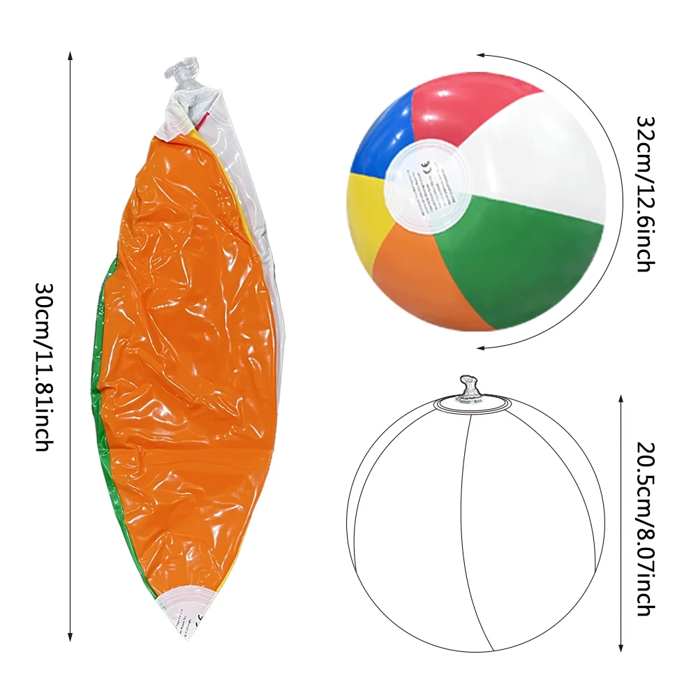 Ballon de plage gonflable coloré, 6 pièces, ballons de jeu d'eau pour piscine, Sports de plage, balle de douche, jouets amusants pour enfants