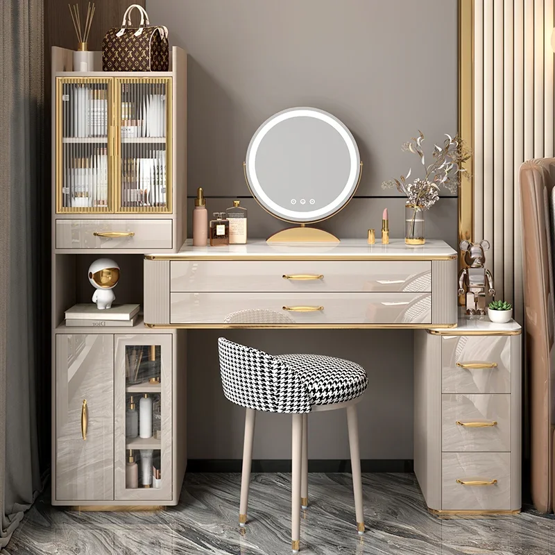 rl-Luxury Living Room Vanity Modern Jewelry Bedroom Light Dressing Table White Makeup Cheap Vestidores Postmodern Furniture-