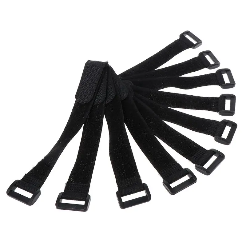 10 Pcs/Set Fishing Rod Strap Fixing Belt Sticker Elastic Universal Pole Ti