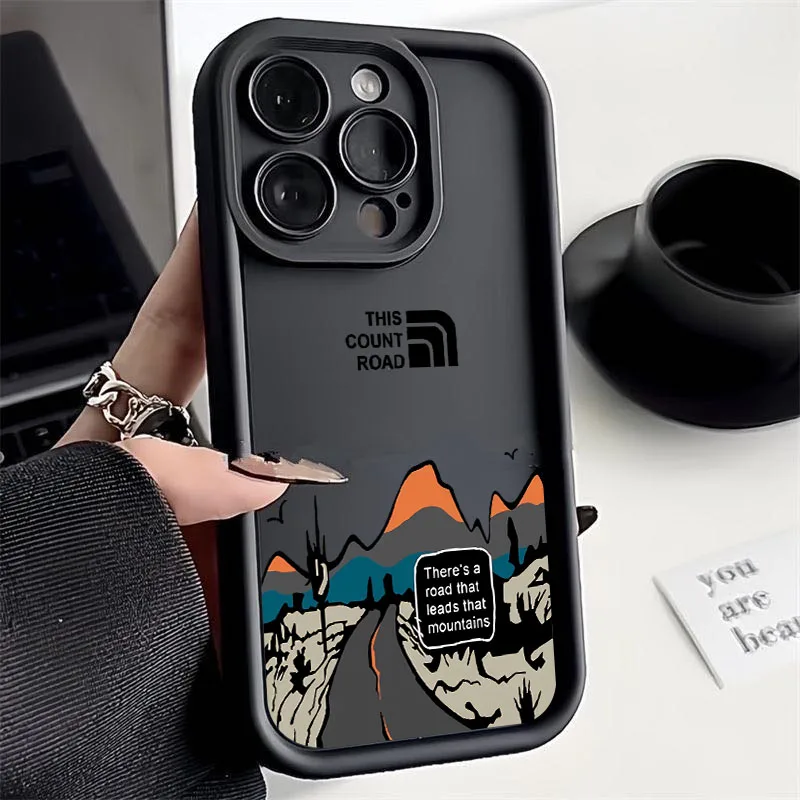 California Highway Mountain Road Phone Case for IPhone 16 15 14 13 12 11 Pro Max Mini XR XS X 7 8 Plus Soft TPU Back Cover