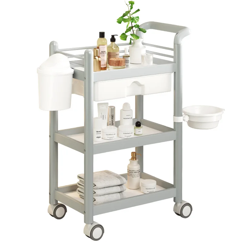 

Тележка для красоты Специальная тележка для салонов красоты Стеллаж для хранения Тележка для лечения Тележка для инструментов Трехслойная тележка для инструментов