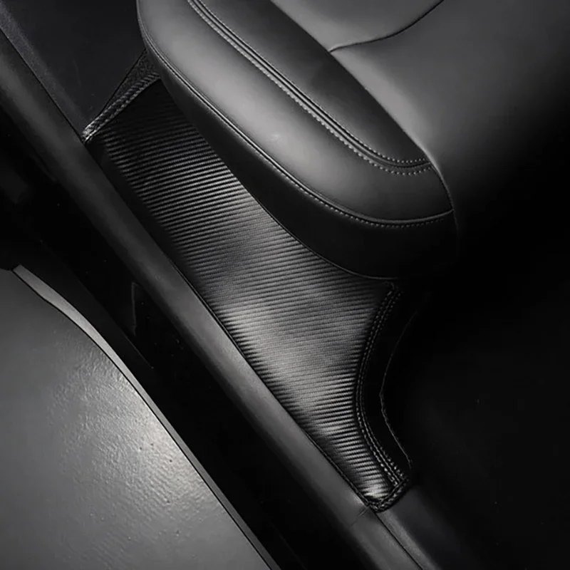 

Door Sill Anti Kick Leather Rear Door Protective Pad Cover Anti Kick Protector Stickers For Tesla Model Y 2020-2024