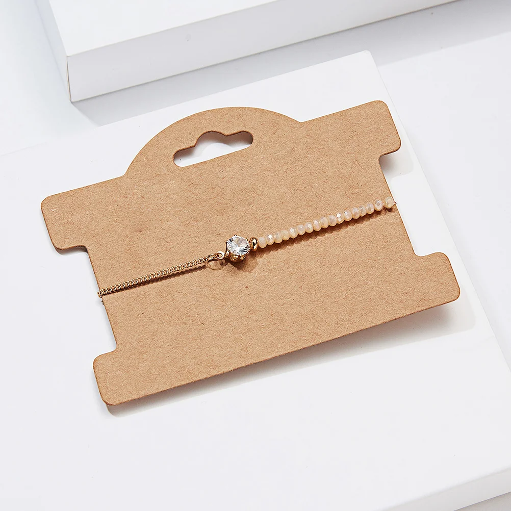 

50Pcs Jewelry Display Cards Bracelet Necklace Organizer Compact Design User Friendly Professional Presentation