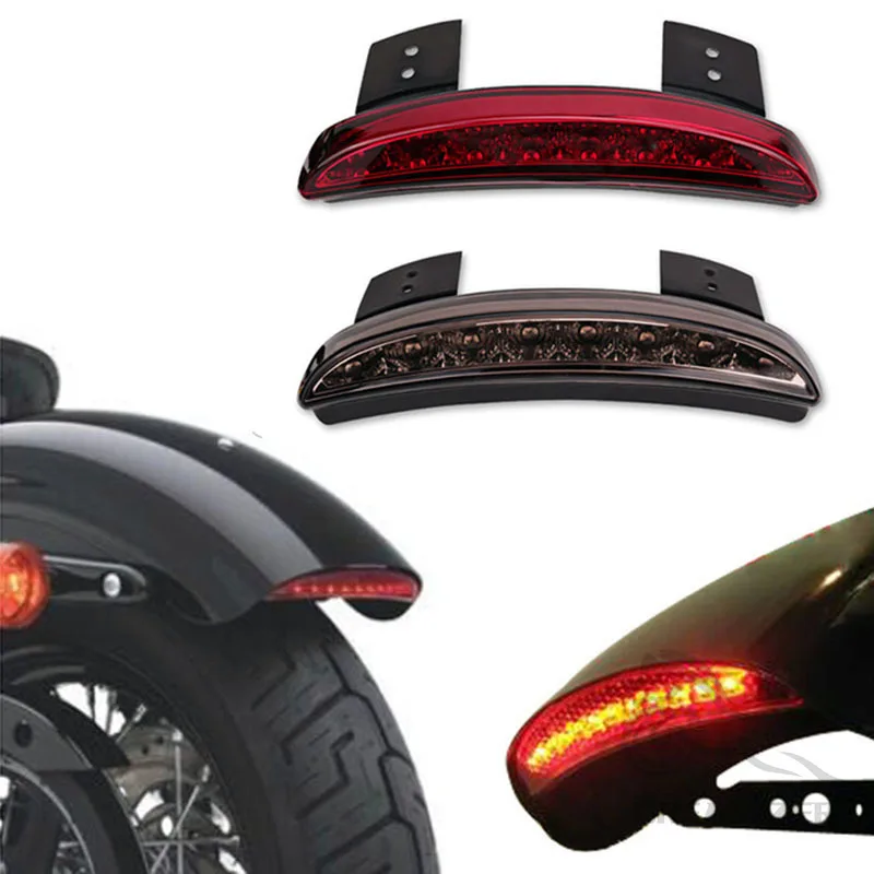 

Motorcycle Chopped Rear Fender LED Brake License Plate Tail Light Stop Running Turn Signal Lamp For Harley Sportster XL 883 1200