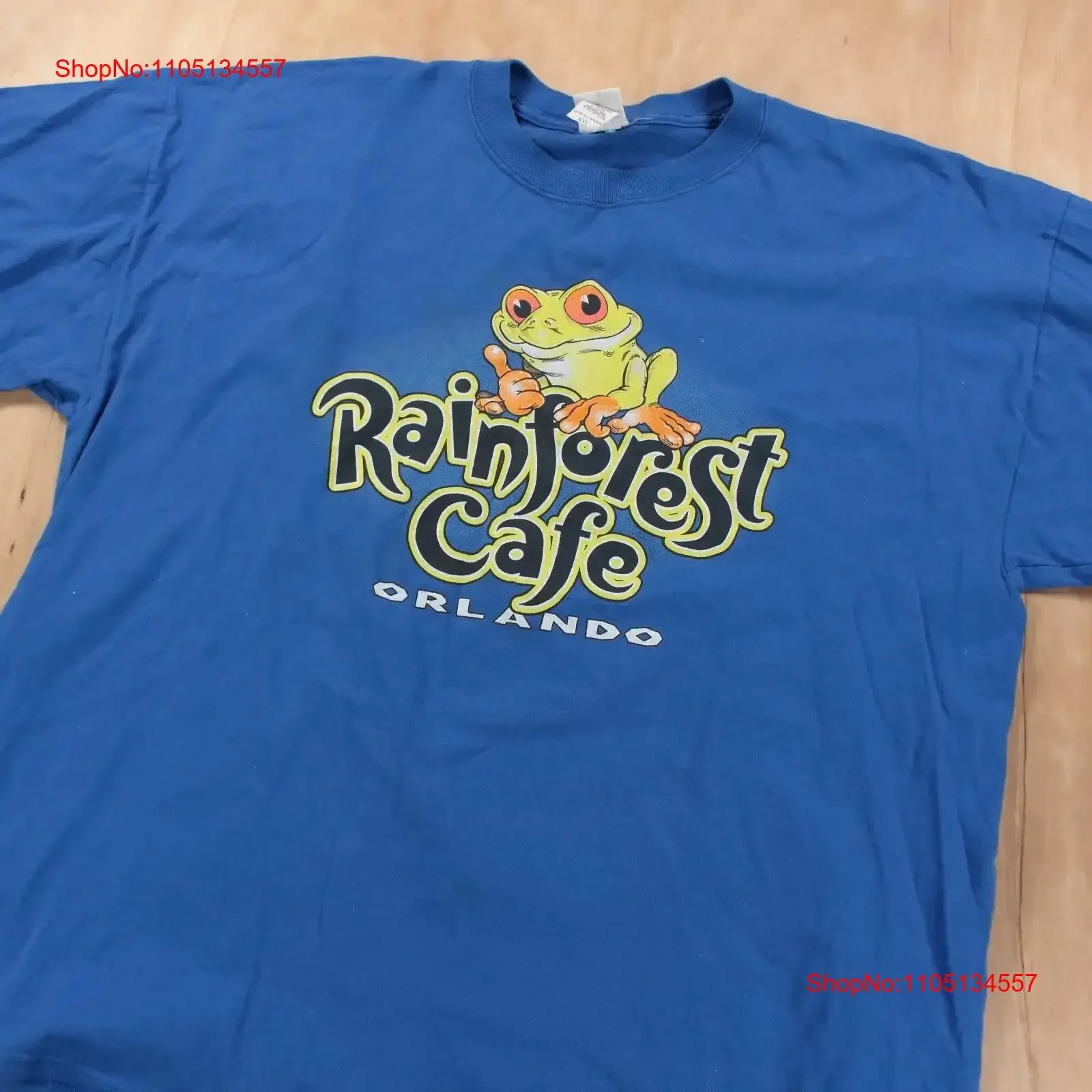 

vtg RAINFOREST CAFE t shirt 2XL XXL canada orlando tree frog 90s 00s y2k vintage Washed Comfortable Stretched Breathable