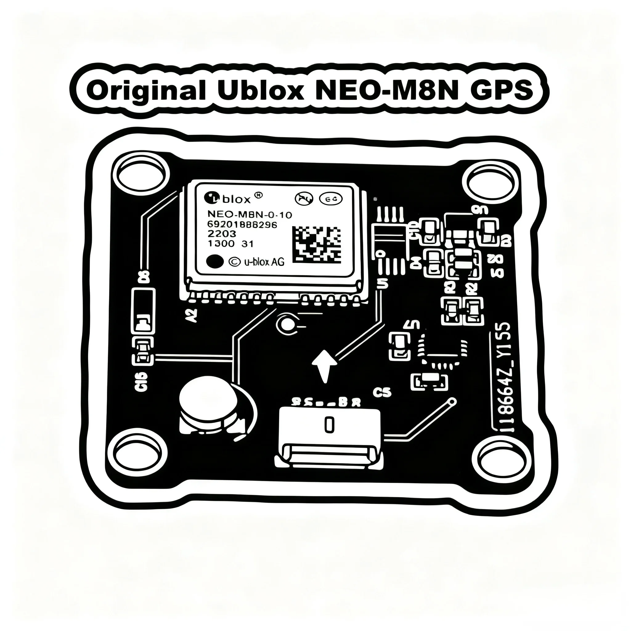 BCUBEM8N GPS Module With QMC5883 Compass For F4V3S PLUS Flight Control QAV250 220 RC Drone FPV Racing Quadcopter Betaflight INAV