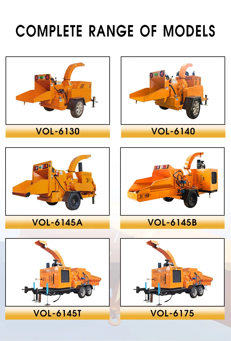 Прочный дизельный двигатель 8 т/ч, измельчитель древесины, гидравлическая подача, буксирный буксир за измельчителем для ландшафтного дизайна компании, использование на большой шкале