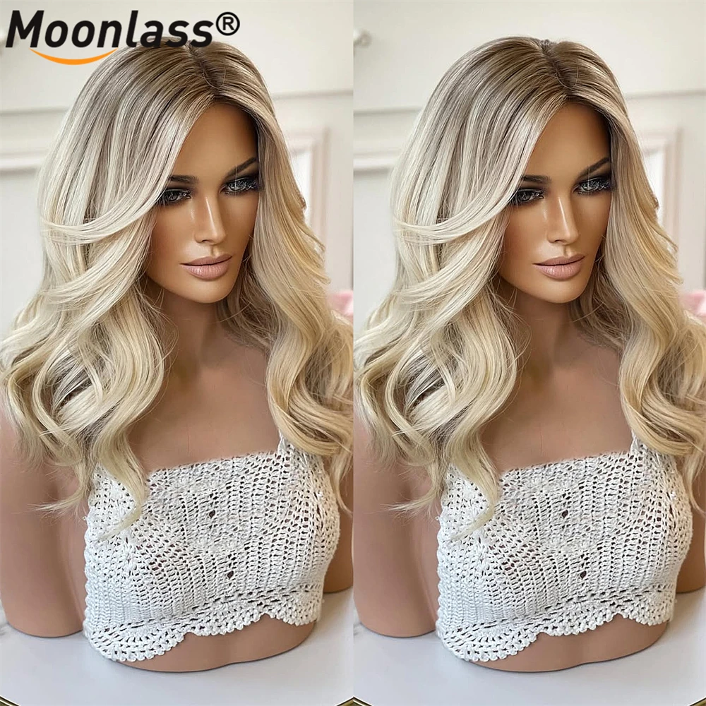 13x6 Transparent Lace Front Wigs Human Hair Luxurious Hightlight Platinum Blonde Virgin Human Hair Wig Pre Bleached Pre Plucked