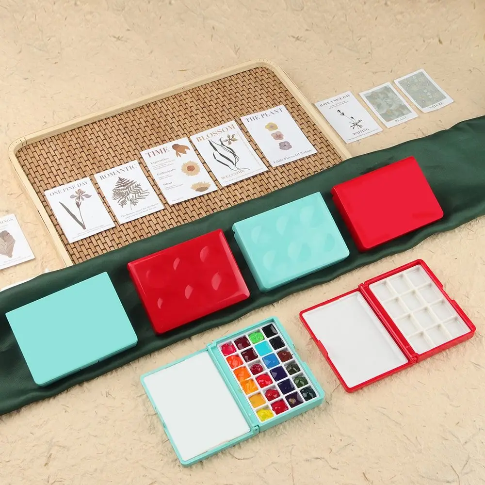 

Art Supply 12/24 Girds Painting Box Oil Acrylic Gouache Paint Subpackage Portable Palette Watercolor Plastic Colour Dispenser