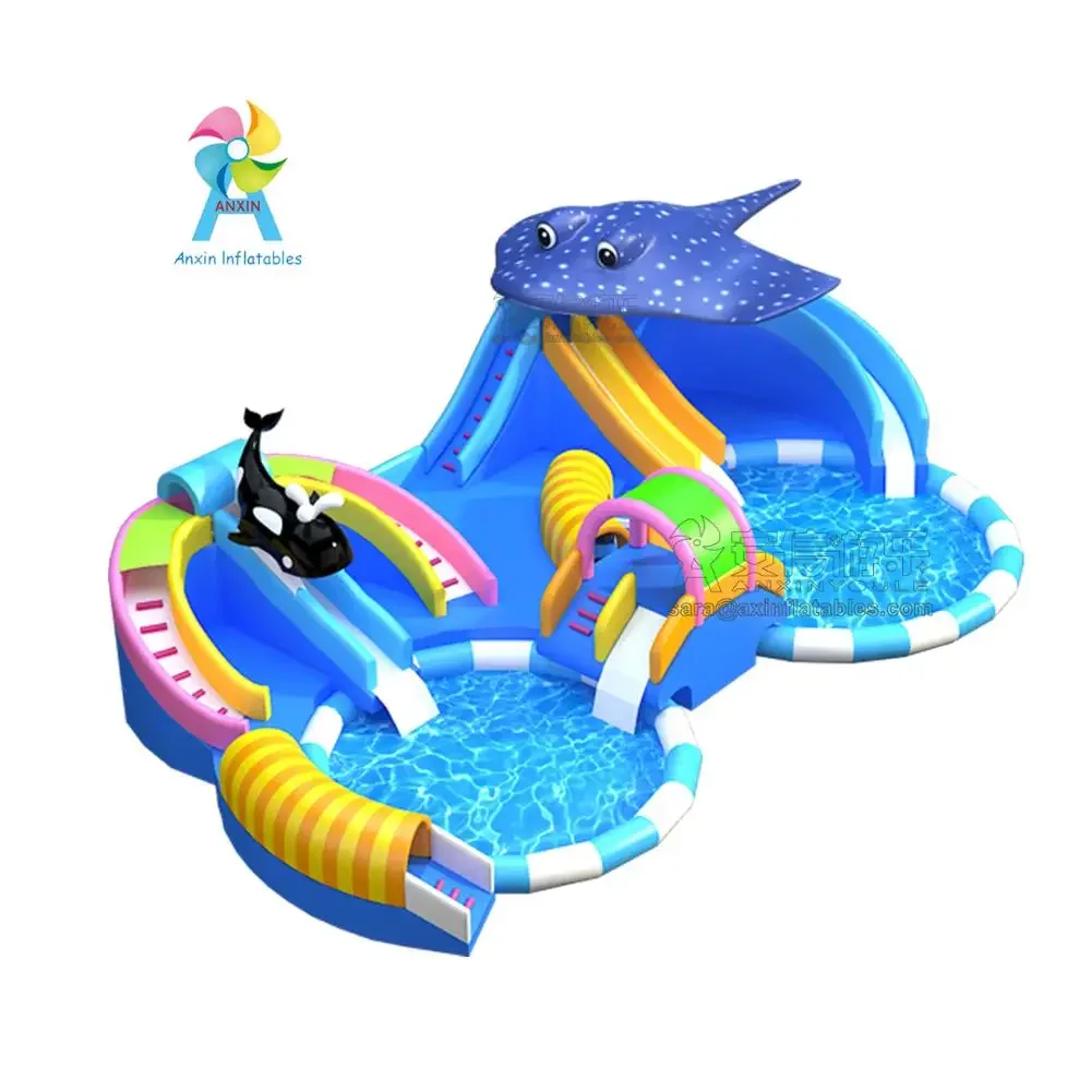 NEW Inflatable Manta Water Park Mobile Aqua  Equipment Cheap   