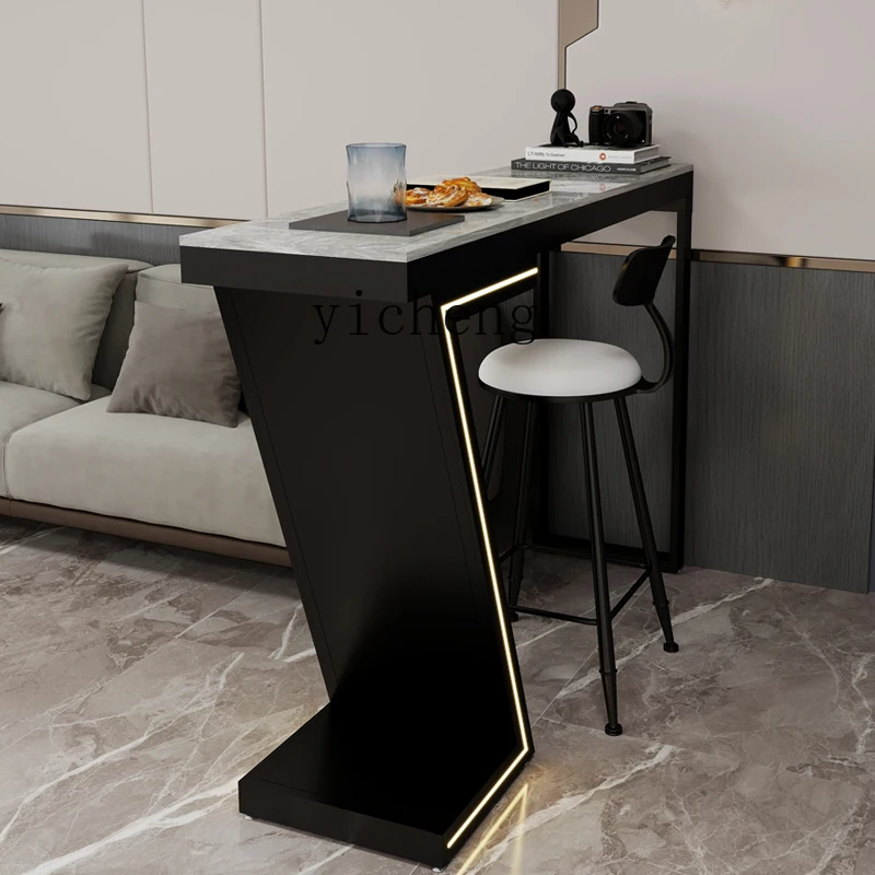 Zz light luxury restaurant partition bar table integrated household living room creative balcony against the wall