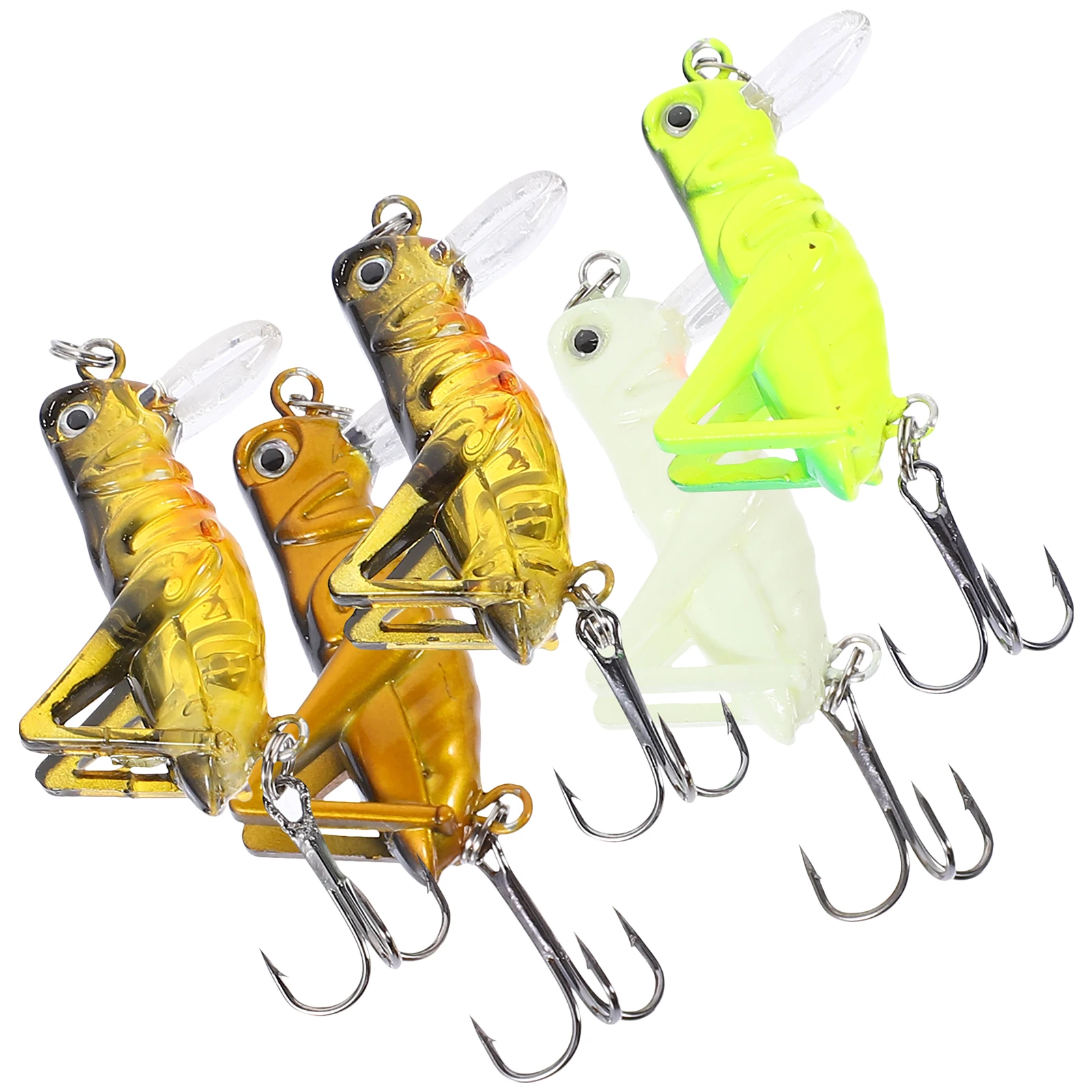 

5pcs 5 Simulated Lifelike Insect Lures Reusable Floating Fishing Freshwater Floating Fishing Lures Baits Tackle Bright Color