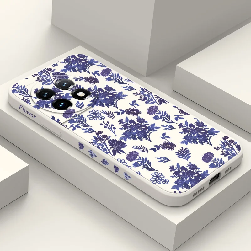 

Gradient Flower Phone Case For Oneplus 13 13R 12 12R 11 11R 10 10R 10T 9R 9RT 9 8T 8 7 7T Pro 5G Liquid Silicone Cover
