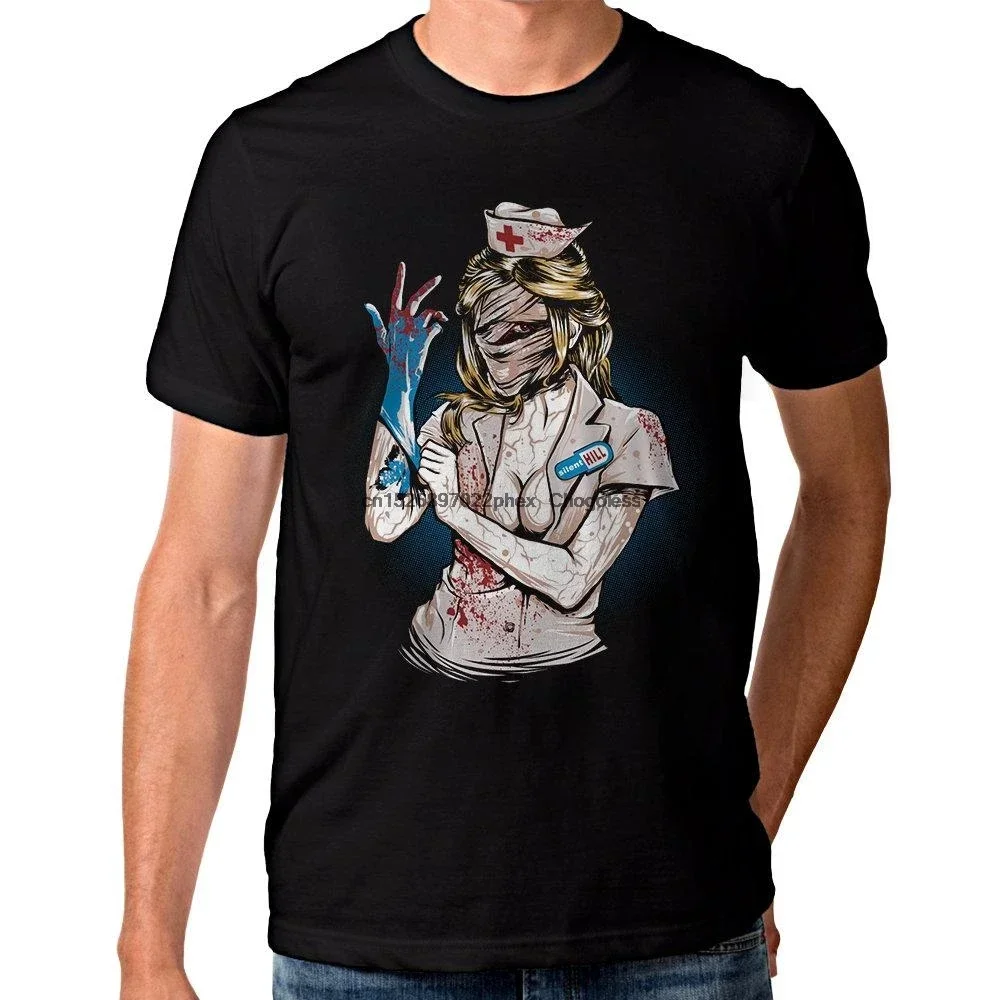 Blink 182 Silent Hill Nurse Mashup T Shirt 100% Cotton High Quality Tee Women's and Men's Sizes