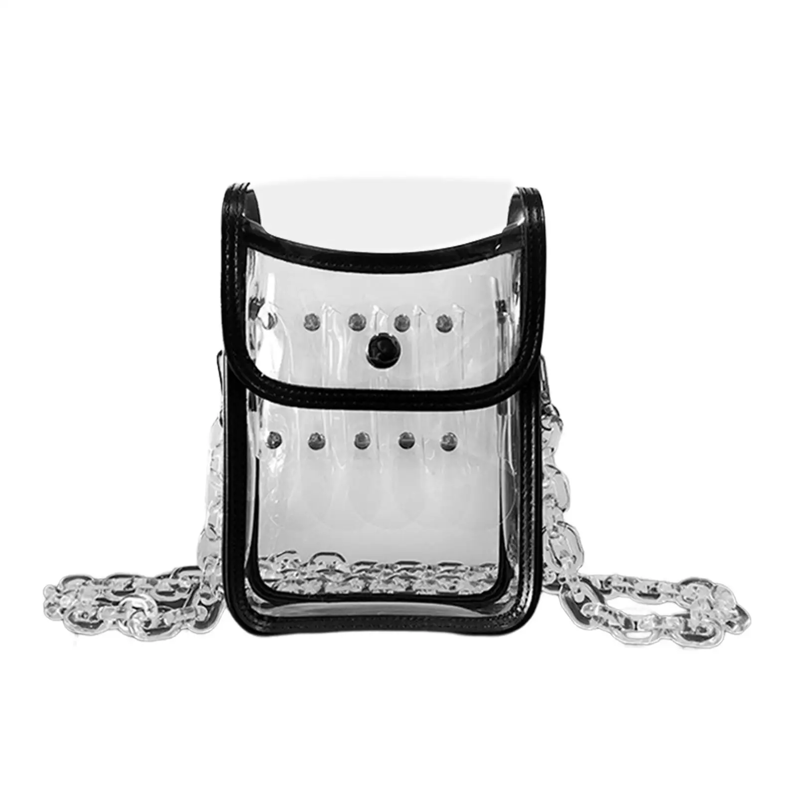 Transparent Hair Scissor Holster, Adjustable Acrylic Chain Organizer Pouch Bag