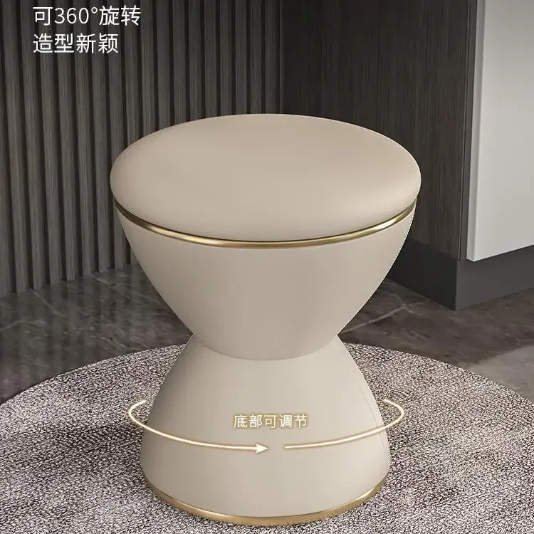 Light Luxury Makeup Stool Bedroom Dressing Stool Modern Simple Hourglass Stool Ins Nordic Swivel Chair