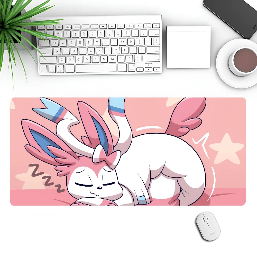 

1pc ANIME CUTE Sylveon Pokemons Non-slip Mouse Pad Suitable For Office Computers Laptops E-sports Game Desk Mats XXL Keyboard