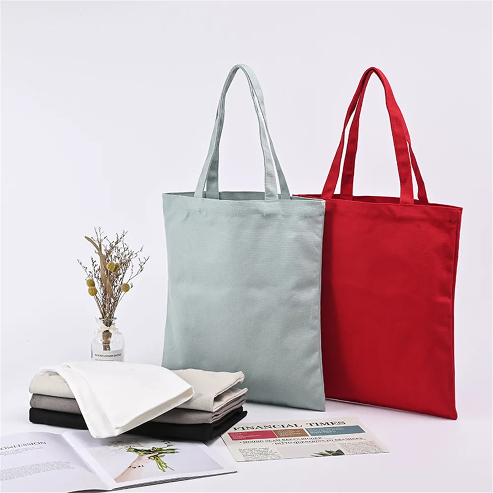 New Style Reusable Cotton Shopping Bags Foldable Shoulder Bag Large Handbag Fabric Canvas Tote Bag for Market Shopping Gifts