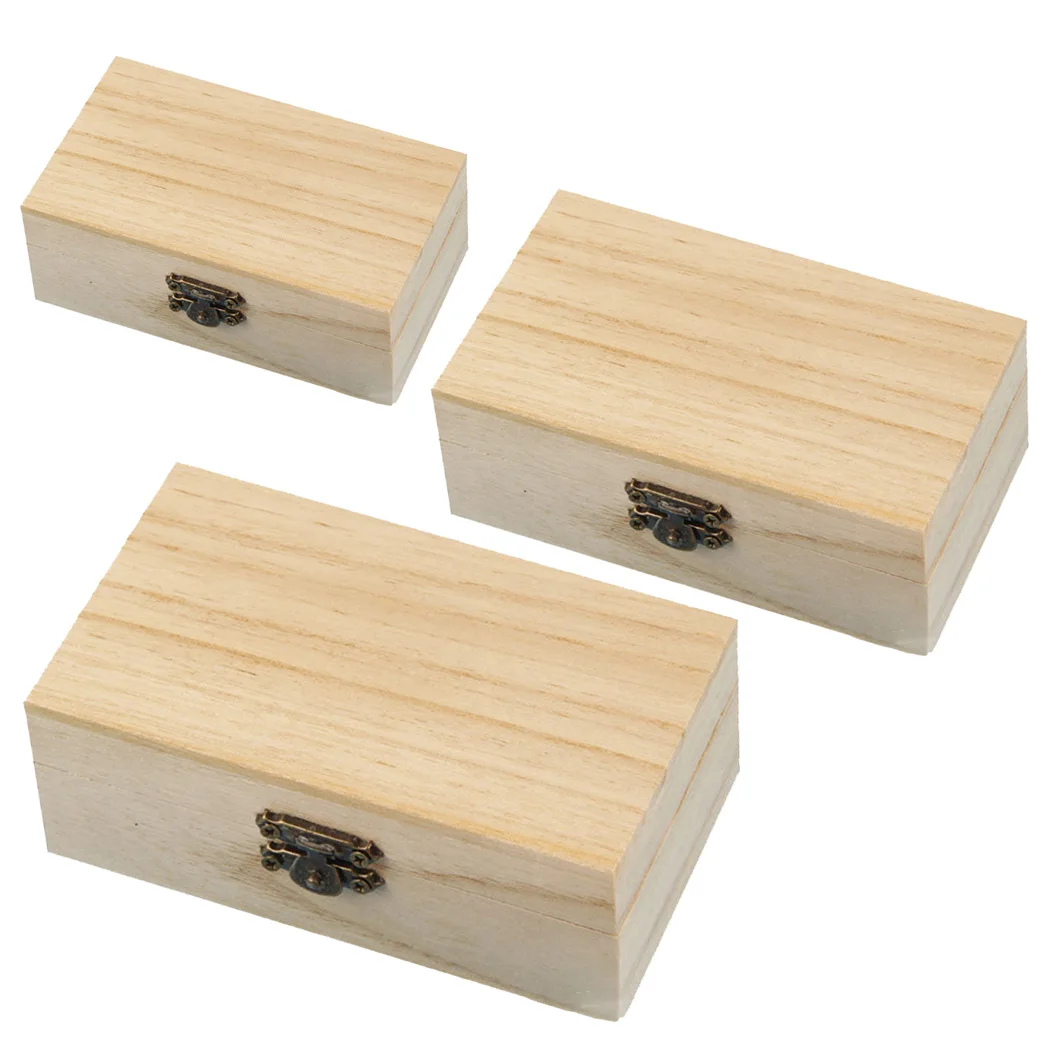 Wooden Storage Box Desktop Wood Clamshell Jewelry Storage Hand Decoration Wooden Box S M L Wedding Gift Storage Box