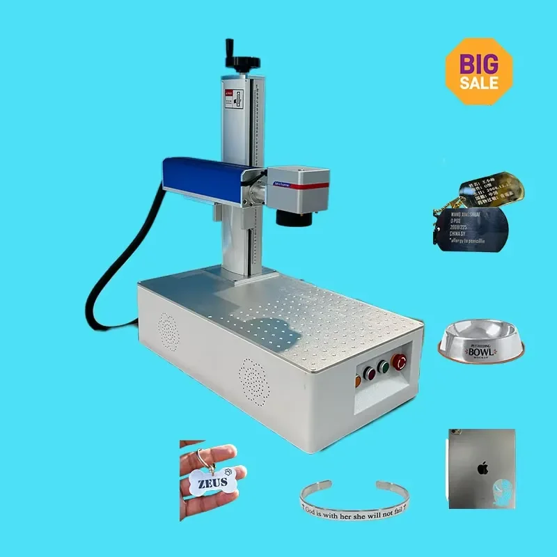New Style Portable Small Mini Fiber Marking Machine Mini Fiber Printer for Jewelry/Metal/Bearing Watch/Ring