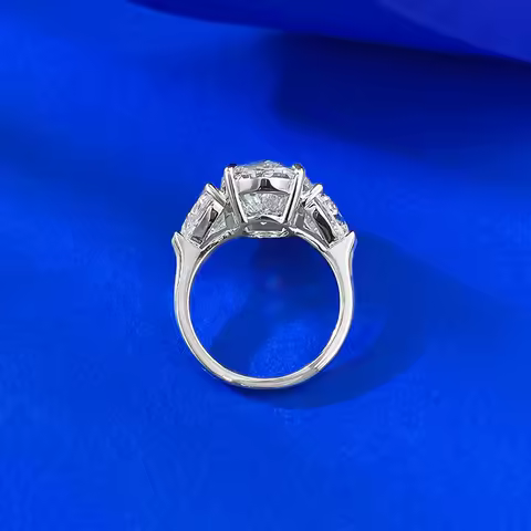 Elegant Oval Cut 7ct Lab Moissanite Diamond Ring Real 925 Sterling Silver Party Wedding Band Rings for Women Engagement Jewelry