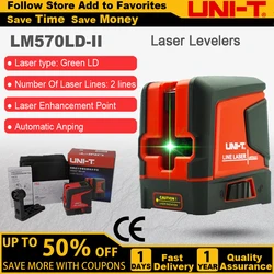 UNI-T LM570LD-II 2 linee livello Laser raggio verde autolivellante verticale orizzontale strumento di misurazione del Layout della linea trasversale