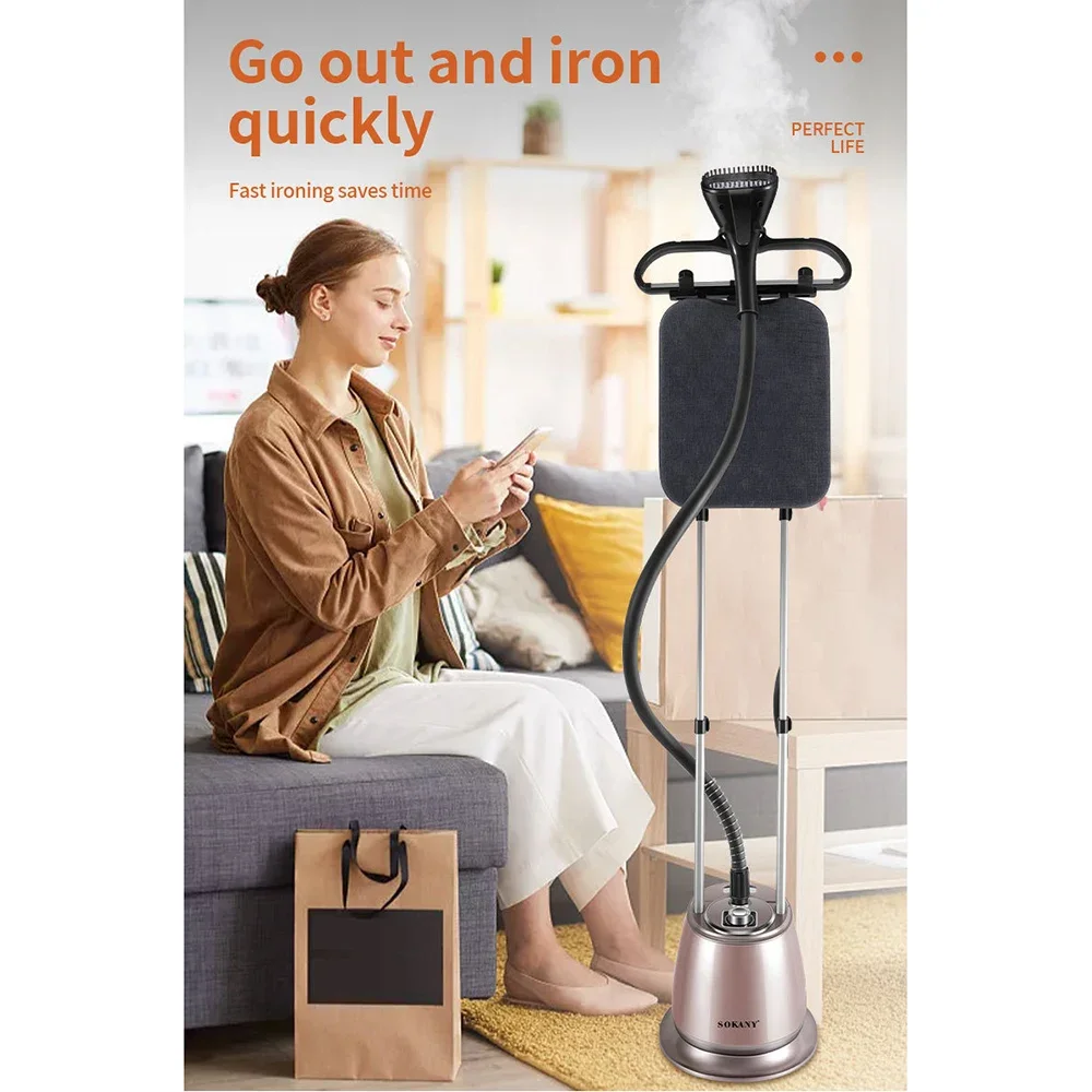 Strong Wrinkle Removal Suitable for Fabrics, Pure Silk, Wool, Cotton,Portable Garment Steamer with Ironing Board Quick Ironing