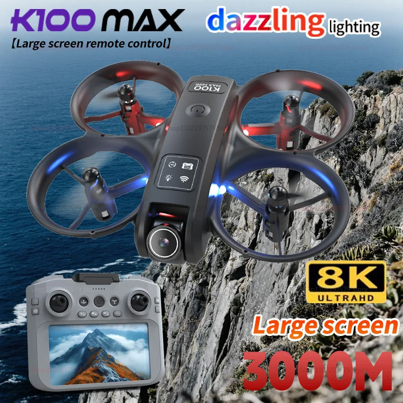 

NEW K100 MAX 8K Drone With Dual Cameras FPV Transmission Obstacle Avoidance And Optical Flow For Professional Aerial Videography