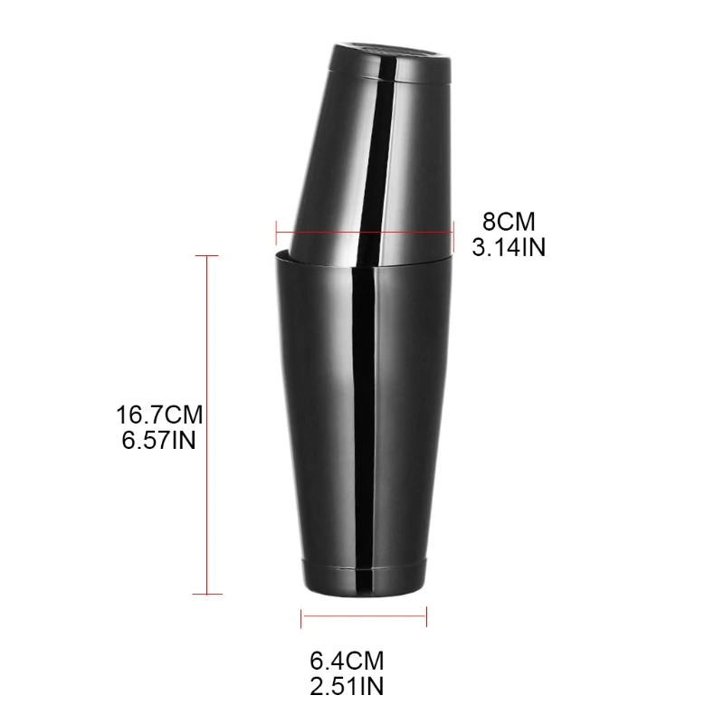 Coctelera profesional Shaker acero inoxidable Martini Shaker M76D