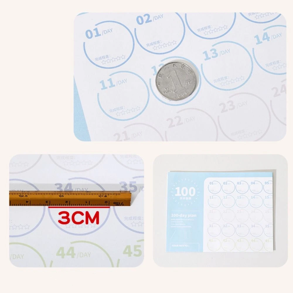 قائمة المهام 100 يوم خطة ورقة جدول أعمال اللياقة البدنية خطة الاختيار ورقة فقدان الوزن الوقت تاريخ منظم الجدول الزمني مخطط #2