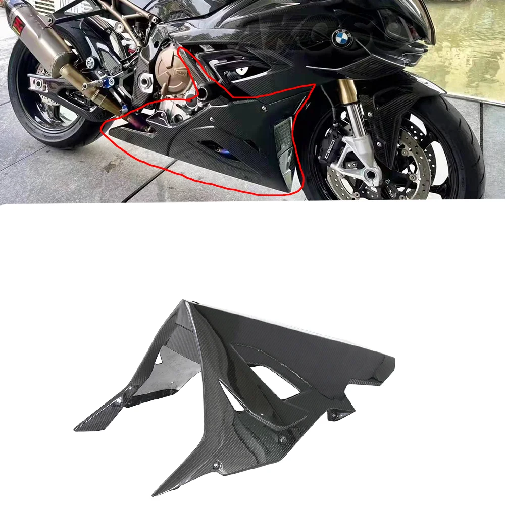 

3K 3*3 Carbon Fiber Bell Belly Pan Under Fairing Motorcycle Modified Spare Parts Akrapovic Version For BMW S1000RR 2020+ M1000RR