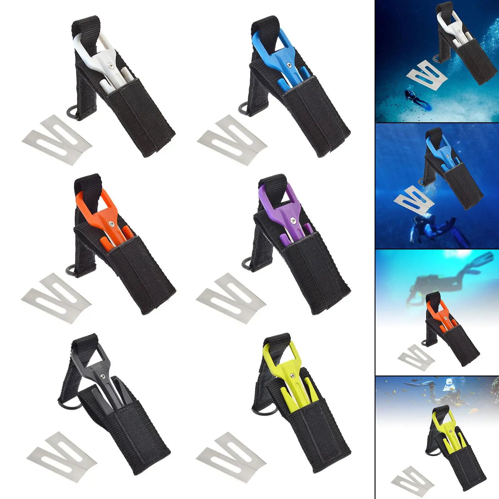 

Нейлоновый резак для подводного плавания с дополнительными ножами для подводного плавания и дайвинга