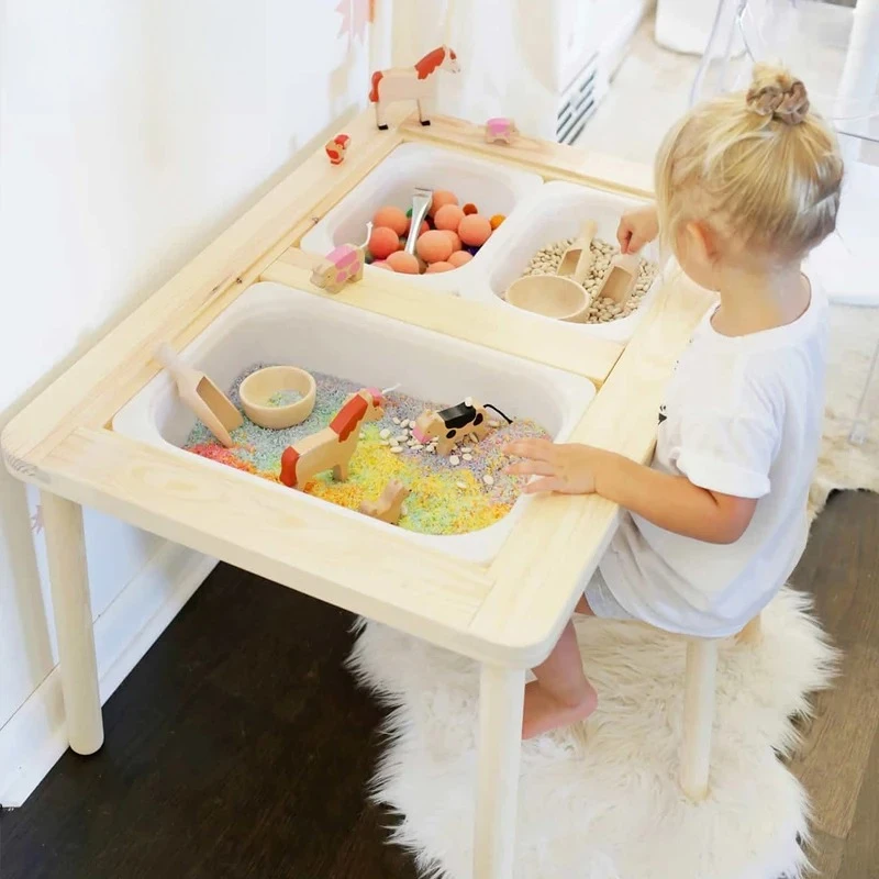 Top Montessori Kindergarten Wooden Furniture Set Classic Activity Table and Chair Children's Table and Chair Set