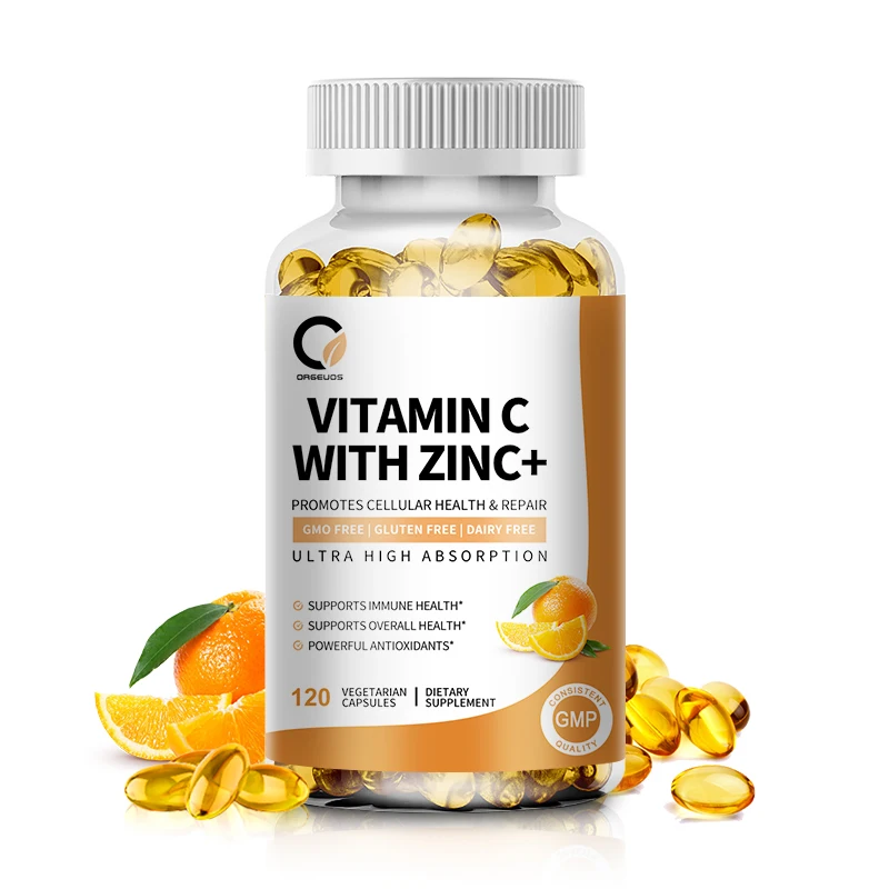 Vitamin C Mit Zink Capsules 1000Mg Vitamin C with 20Mg Zinc Capsule Immune Support, Energy Production, Powerful Antioxidant