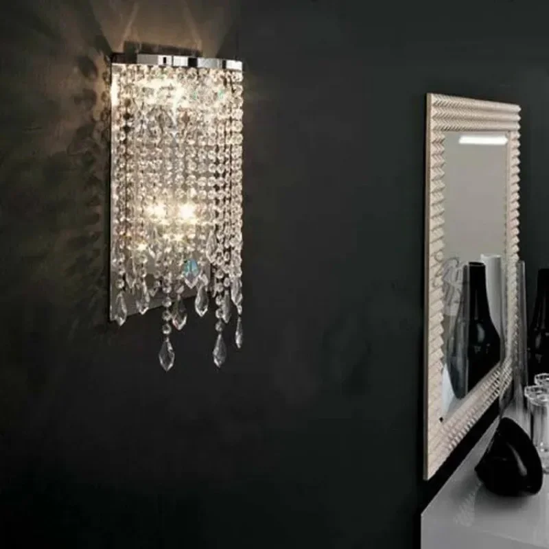 

Bathroom Crystal Light Dressing Room Led Mirror Lights Bedroom Bedside Wall Lamp