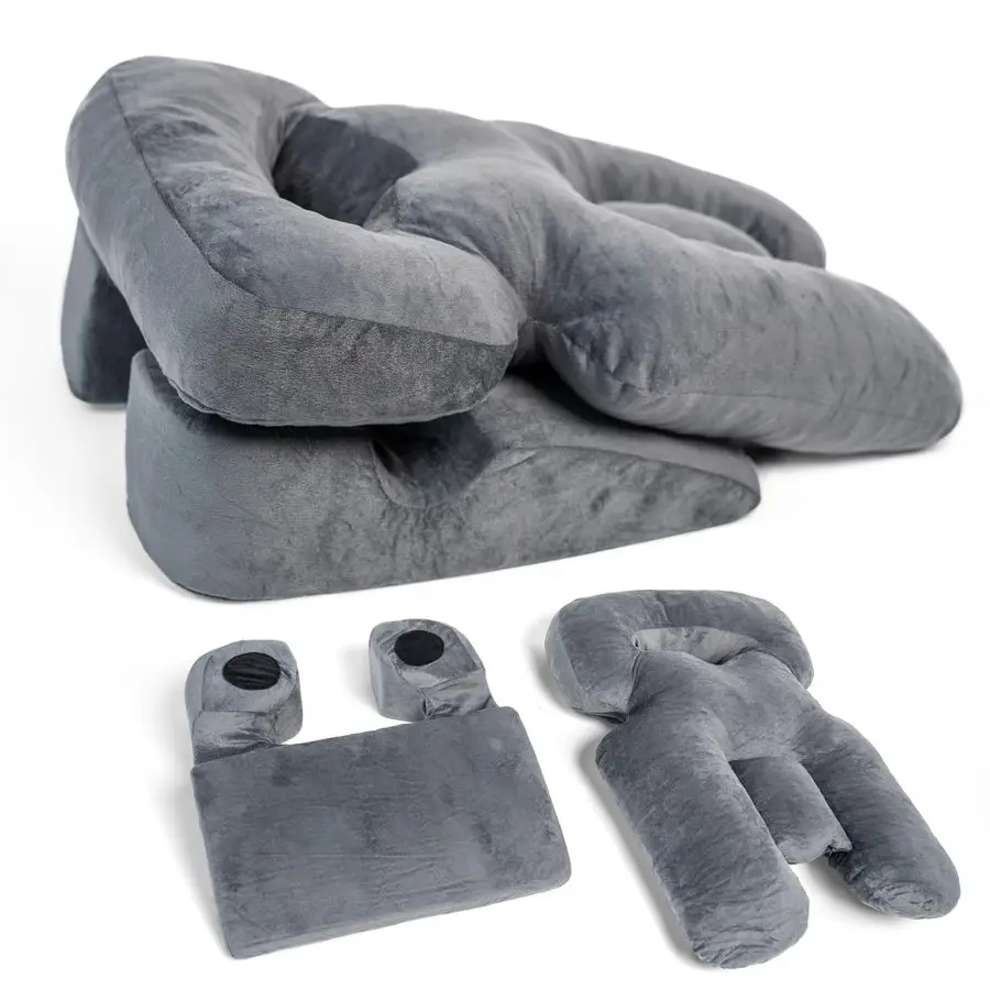 

Подушка для сна на животе после операции на глазах, с эффектом памяти, моющимся чехлом и вентилируемой конструкцией, для лежания на животе, оборудование для BBL