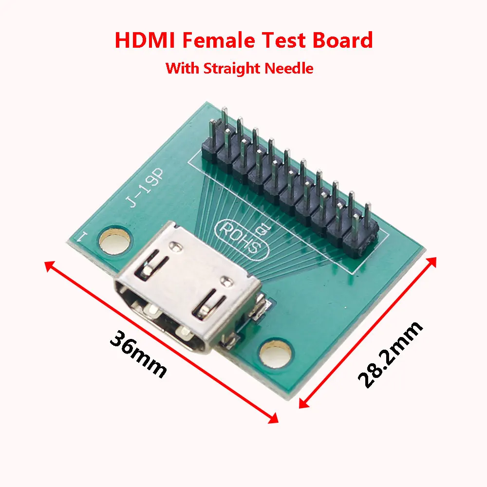 Hdmi-compatível dp mini 20pin um tipo 19pin pcb placa banhada a ouro fios selos hdmi soquete conector placa de teste de assento feminino