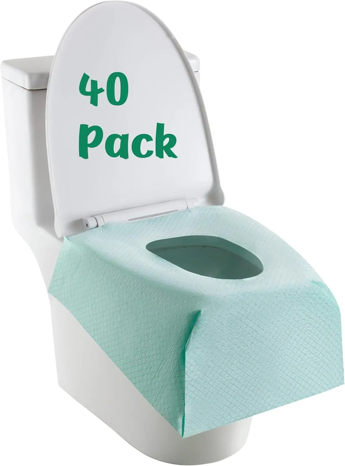 

Toilet Seat Covers Disposable 40 Pack, Full Coverage Waterproof Toilet Seat Cover for Adults and Kids Potty Training,Travel Accessories for Public Restrooms