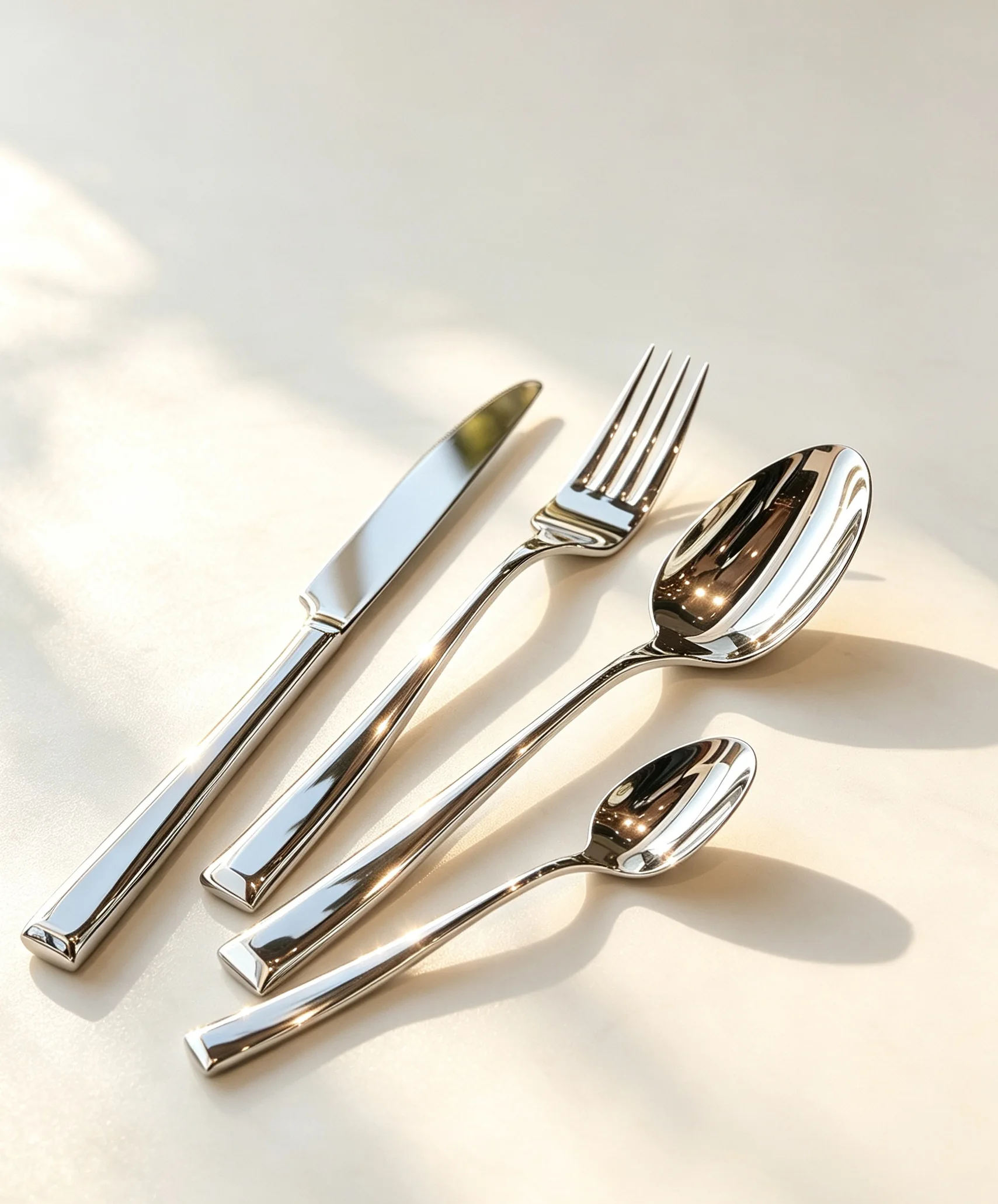 Slanted Cutlery Set 420/304 Stainless Steel with Gift Box, Premium Flatware, Perfect Gift for Business and Friends