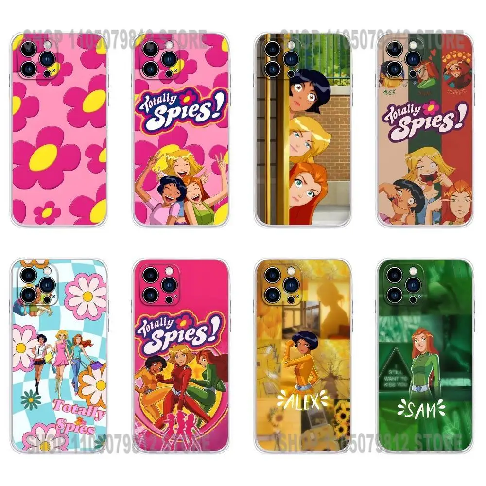 Funda de teléfono Totally Spies para iPhone 17 16,15,14,13,12,11 Plus,Pro,Max,XR,Plus,E,Mini cubierta suave transparente