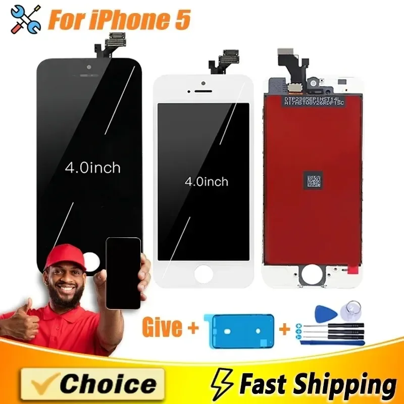 

LCD For iPhone 5 Display Touch Digitizer Assembly For Apple iPhone 5 LCD Screen Repair No Dead Pixel 4 inch For A1248 A1249A1442